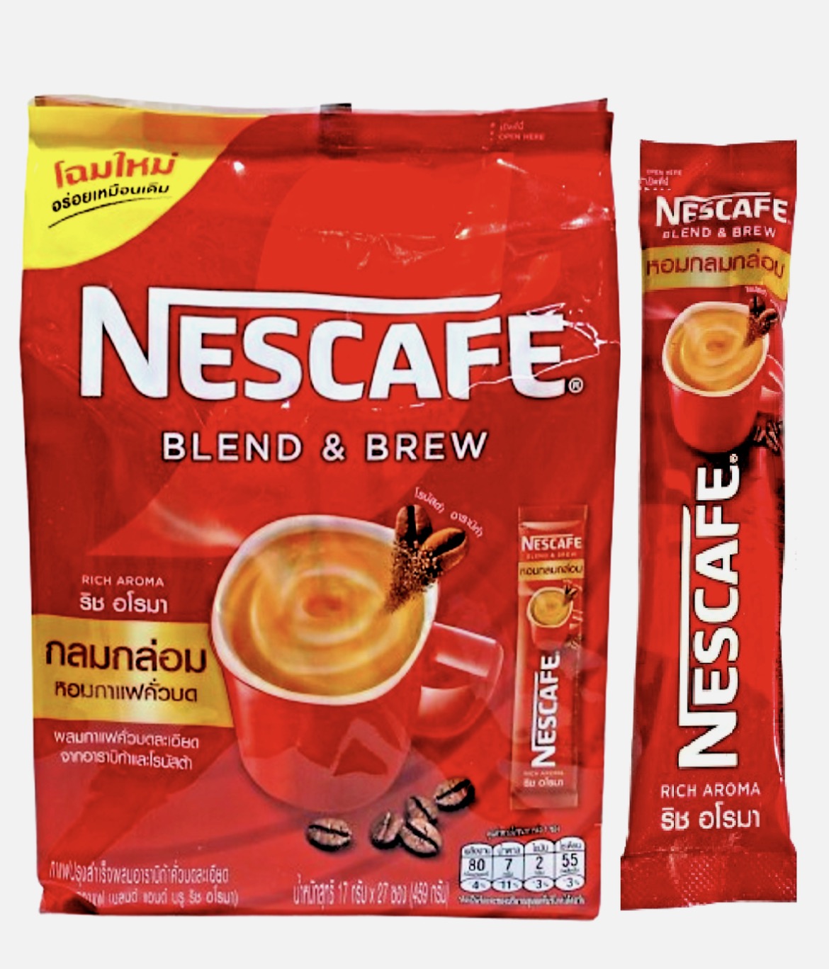 NESCAFE INSTANT COFFEE - INSTANT COFFEE RICH AROMA (RED) 17G X 27 PACKS