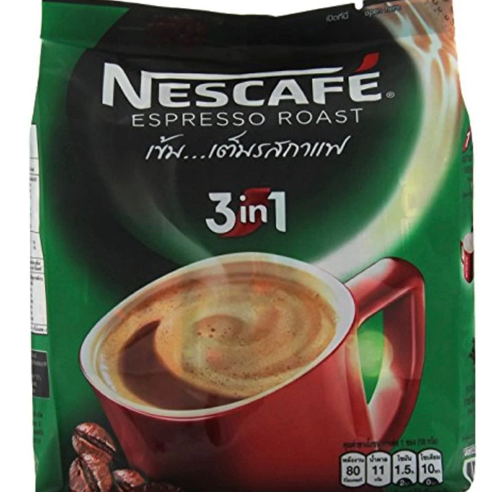 NESCAFE INSTANT COFFEE - INSTANT COFFEE ESPRESSO ROAST (GREEN) 17G X 27 PACKS